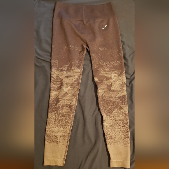 Gymshark adapt ombre seamless leggings in triangle penny brown - Picture 5 of 7